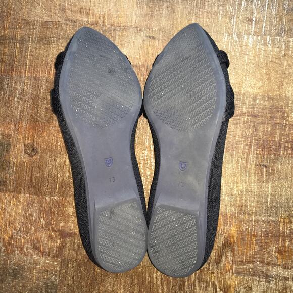 Rothy’s The Knot Point II Ballet Flat Shoe Black Womens 13 Classic Heritage - Picture 7 of 9